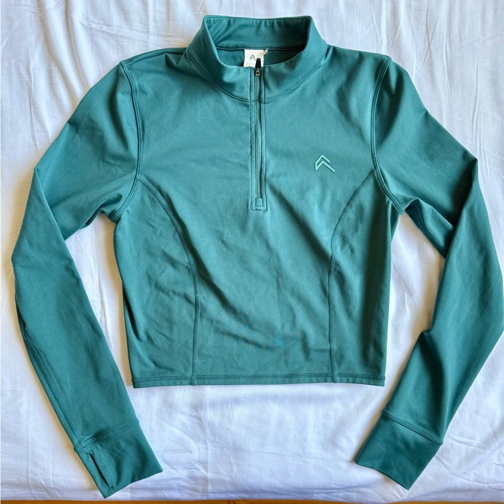 Oner Active Timeless Quarter-Zip Crop - Lagoon Blue
